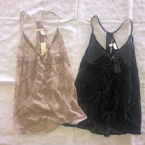 Passport Tops - Bundle deal two tank tops beaded passport